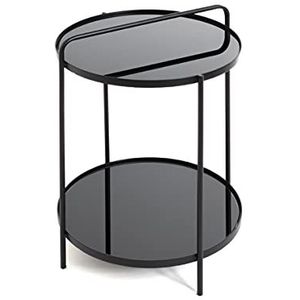 HAKU Möbel salontafel, metaal, zwart, Ø 38 x H 51 cm