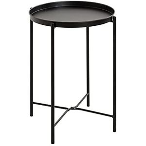 HAKU Möbel salontafel, metaal, zwart, Ø 39 x H 50 cm