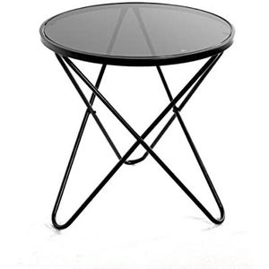 HAKU Möbel Bijzettafel, metaal, zwart, Ø 55 x H 55 cm