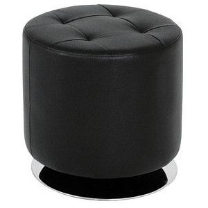 HAKU Möbel Hocker 30580 schwarz Kunstleder