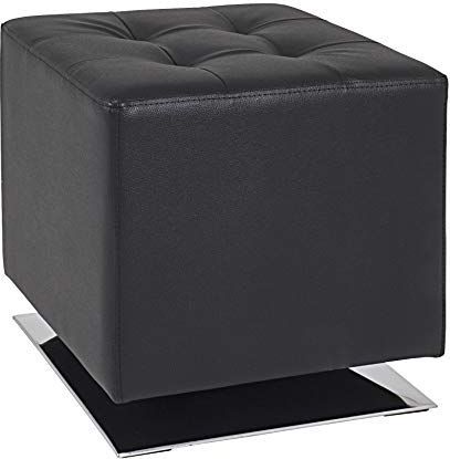 HAKU Möbel Hocker 30588 schwarz Kunstleder