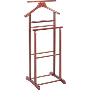 Kledingrek met broekenhanger  Kersenhouten design