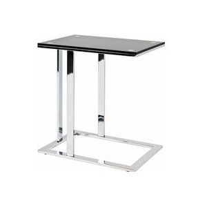 HAKU Möbel salontafel, metaal, zwart verchroomd, L 54 x D 37 x H 58 cm