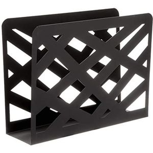 HAKU Möbel Krantenrek zwart, metaal - Maat: B 35 cm x H 26 cm x D 10 cm, Stijl: Modern
