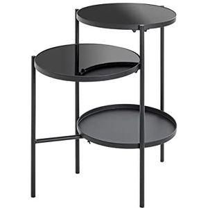HAKU Möbel salontafel, metaal, zwart, L 56 x D 39 x H 71 cm