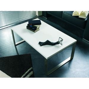 HAKU Möbel salontafel, MDF, roestvrij staallook wit, B 100 x D 60 x H 38 cm
