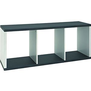 HAKU Möbel 87586 Lowboard MDF, granietlook/wit, 30 x 117 x 50 cm