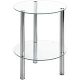 HAKU Möbel salontafel, metaal, chroom, Ø 35 x H 47 cm