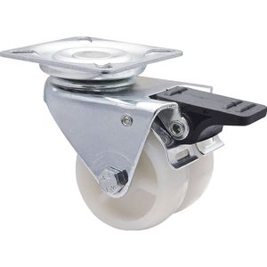 Wagner Dubbele apparaten-zwenkwielen ECO, wiel-Ø 50 mm, VE = 4 stuks, zwenkwiel met vastzetter