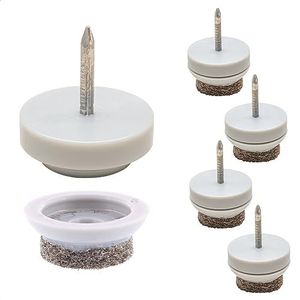 Wagner QuickClick® 15419180 viltglijders voor meubels en stoelen om te spijkeren - 80 basis + verwisselbare eindkappen - Ultrasoft Slim wolvilt - diameter 20 mm - Made in Germany