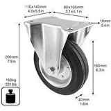 WAGNER® design yourself Transportgeräte-Bockrolle RO 8180 silber