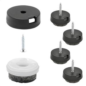 WAGNER QuickClick® Viltglijders Meubelglijders I Set van 4 om vast te schroeven I 4x voet+schroef+glijderinzetstuk verwisselbaar - wolvilt ULTRASOFT - Ø 20 mm - Made in Germany - 15808400