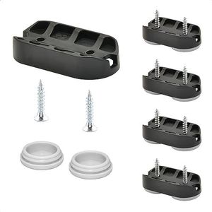 WAGNER QuickClick® Stoelglijders I set van 4 om vast te schroeven, voor sledestoelen met ronde buis I 4x base + 8x schroef+glijderinzet - kunststof HYPER - 42 x 20 mm - Made in Germany - 15831600