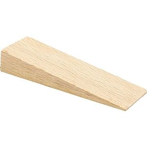 WAGNER Deurspie BEECH set van 4-70 x 22 x 12 mm, van massief beukenhout, naturel, om onder te schuiven, fixeert de deur, beschermt deur en wand - 15690004