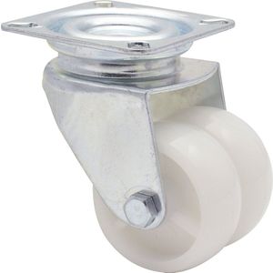 Wagner Dubbele apparaten-zwenkwielen ECO, wiel-Ø 50 mm, VE = 4 stuks, zwenkwiel, kunststof