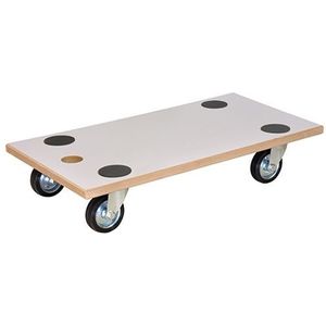 WAGNER Transport dolly MM 1316 I 57,5 x 30 cm I speciale bekleding I draagvermogen 250 kg I geluidsarme massief rubberen wielen I antislipzolen I beste mobiliteit I gemakkelijk te reinigen - 20131601