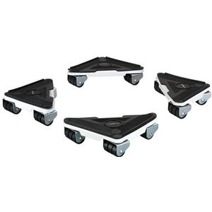 WAGNER Transport dolly set van 4 MM 1191 I anti-slip laadvlak I 17 x 17 x 23 cm - voor volumineuze goederen I laadvermogen 250 kg I zeer sterk I bestuurbaar I beschermde lading - 20119104