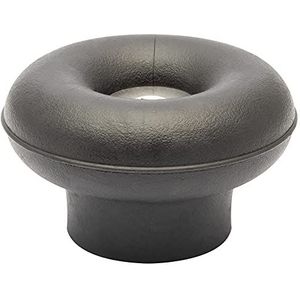 WAGNER Retro deurstopper BUITEN - diameter Ø 50 x 30 mm, zwart hoogwaardig massief rubber en weerbestendige roestvrijstalen schroef, bevestigingsmateriaal inbegrepen - 15520111