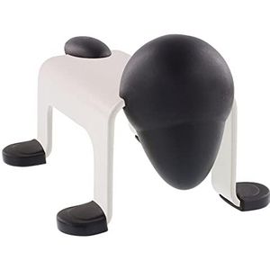 Wagner 15520501 Vloerdeurstopper, 105 x 70 x 60 mm, wit, om neer te zetten, industrieel staal gecoat, buffer en voetjes van zwart rubber