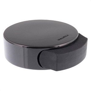 WAGNER vloerdeurstopper BLACK DELUXE, Ø 50 x 55 x 17 mm, hoogwaardige kunststof, hoogglans zwart, zelfklevend, zonder resten te verwijderen - 15510611