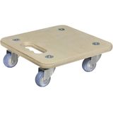 WAGNER Transport dolly MM 1353 I 29 x 29 cm - voor onhandelbare voorwerpen, apparatuur & meubels I draagvermogen 250 kg I grijpgat I zeer mobiel I FSC®-gecertificeerd - 20135301