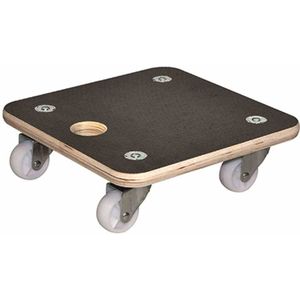 WAGNER Plantentrolley MAXIGRIP 29 x 29 x 8,5 cm I Transporthulp + containertrolley, binnen + buiten I FSC®-gecertificeerd transporthulp hout I Draagvermogen 200 kg I Made in Germany - 20135001