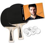 Butterfly Dimitrij ovale tafeltennisset 2 TT batjes + 6 TTF ballen 1,5 mm addoy vloerbedekking voor beginners in tafeltennisballen