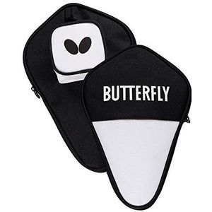 Butterfly Tafeltennishoes, zwart/wit Cell Case, opbergtas voor een tafeltennisbatje en vier tafeltennisballen, geschikt voor alle leeftijden van beginners, gevorderden en professionals