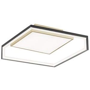 Fischer & Honsel Plafondlamp Nala 1x LED 54,0 Watt, goudkleuren-zwart, 20554, 53 x 53 x 17 cm (LxBxH)