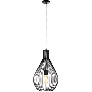 Fischer&Honsel Benett hanglamp, metaal, 60 W, zwart