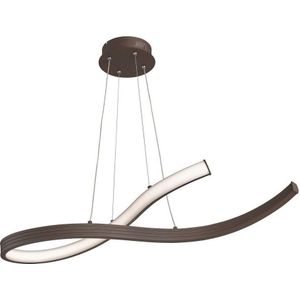 Fischer & Honsel Hanglamp 1x LED 34W roestkleuren, siliconen wit