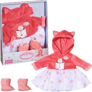 Baby Annabell, Puppenkleding Baby Annabell 43 cm, Baby Annabell Deluxe Eichhörnchen Tutu 43 cm, bovenstuk met tulband, 709733, Zapf Creation