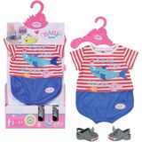 Baby Born Puppenkleidung Bath Pyjamas & Clogs blau, 43 cm