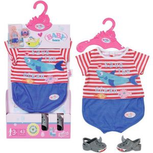 BABY born Pyjama met Schoenen Blauw, 43cm
