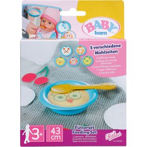 BABY born - Voedingsset - Inclusief Bord en Lepel - Hoogwaardige Poppenaccessoires