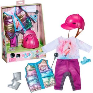 BABY born - Rijoutfit - Paardenshirt - Bodywarmer - Paardrijbroek - Rijlaarzen