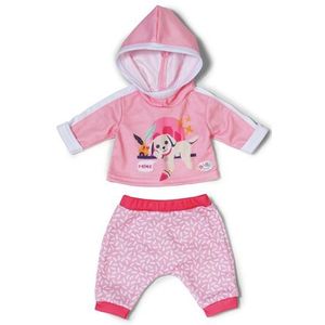 BABY born joggingpak - Met capuchon incl. hondenprint & gedessineerde broek - Hoogwaardige poppenaccessoires - Kleding geschikt voor poppen maat 43 cm