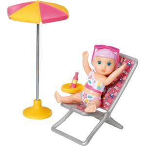BABY born Minis Zomerset met Lara 906132 - 7 cm grote pop met exclusieve accessoires en beweegbaar lichaam voor realistisch spel - geschikt voor kinderen vanaf 3 jaar, wit