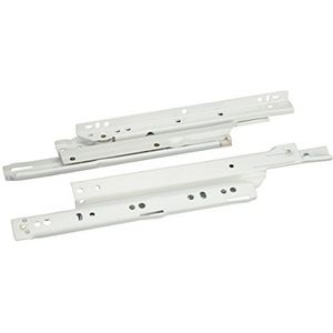 HSI 288510.0 ladegeleiders volledig uittrekbaar belasting 40kg wit L=250/A=260mm 1 garen