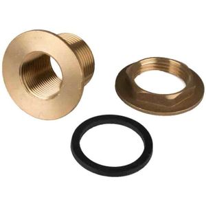 Variosan 12876 Regentondoorvoer, 3-delig, 1 inch, messing, incl. afdichting