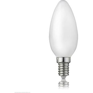 hellum Led-gloeilamp kaarslamp E14, 2,5W warm wit LED-lamp met 250 lumen LED-filament, E14 vintage ledlamp vervangt 25 watt gloeilamp, C35 2700 Kelvin warm wit mat, 207200