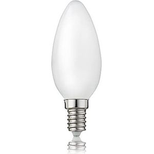 hellum Led-gloeilamp kaarslamp E14, 4,5 W warm wit LED lamp met 470 lumen LED filament, E14 Vintage LED-lamp vervangt 40 Watt gloeilamp, C35 2700 Kelvin warm wit mat, 207217