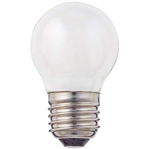 Hellum 209211 LED filament-druppellamp G45, E27, 4W, komt overeen met 32 Watt, 350 lumen, mat, A++, warmwit 2700 K, stralingshoek 330 graden, 25000 uur, binnen en buiten