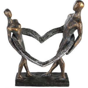 Gilde Design Sculpture Beeld Connected  Polyresin - 31 cm hoog