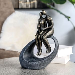 Casablanca - Sculptuur - Decoratieve figuur - Moment - Koppel - Poly - Brons - 27 x 19 cm