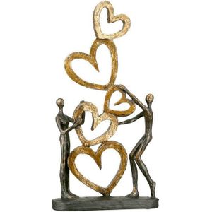 Casablanca modernes Design Sculptuur, Poly, Bruin, Brons, Champagne, Goud, Zwart, Hoogte 41 cm