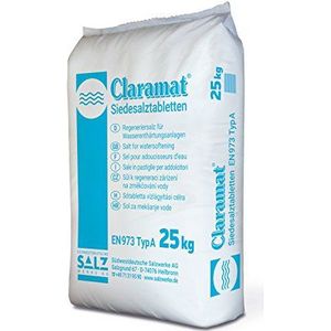 Claramat Siedes Alzt Tablets/Regeneratie Zout/Zout Tabletten 25kg Zak