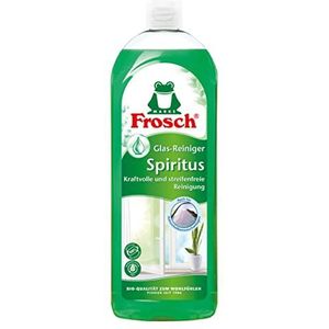 Frosch Spiritus glasreiniger, glasreiniger, perfecte, streepvrije glans, voor huishouden, oppervlakken en autoruiten, per stuk verpakt (1 x 750 ml)