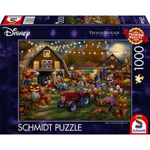 Schmidt Spiele 58786 Thomas Kinkade, Warner, The Dark Knight Saves Gotham City, puzzel met 1000 stukjes, kleurrijk