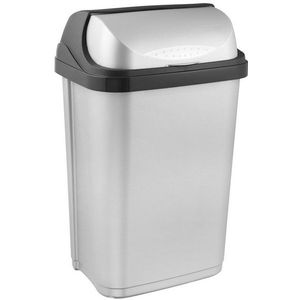 keeeper Abfalleimer ""Rasmus"" mit Schiebedeckel, 25 l, silber
